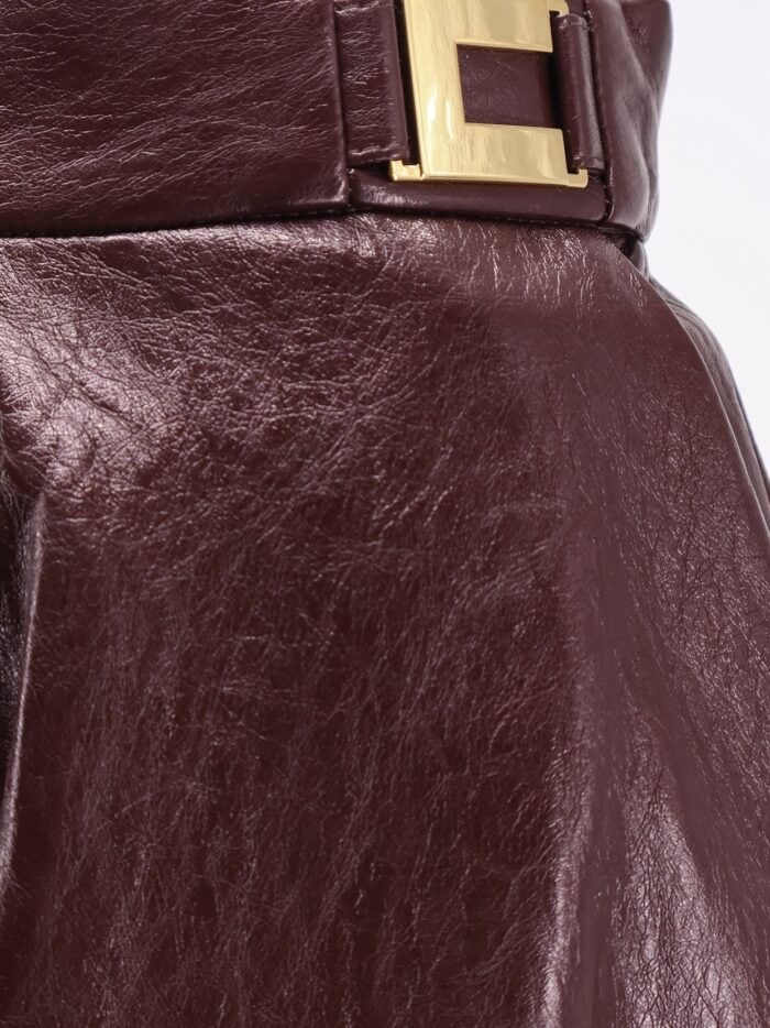 Elisabetta Franchi Faux Leather Skirt