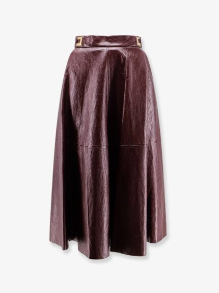 Elisabetta Franchi Faux Leather Skirt