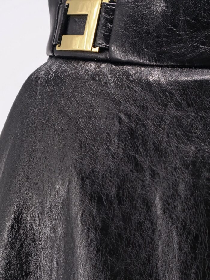Elisabetta Franchi Faux Leather Skirt