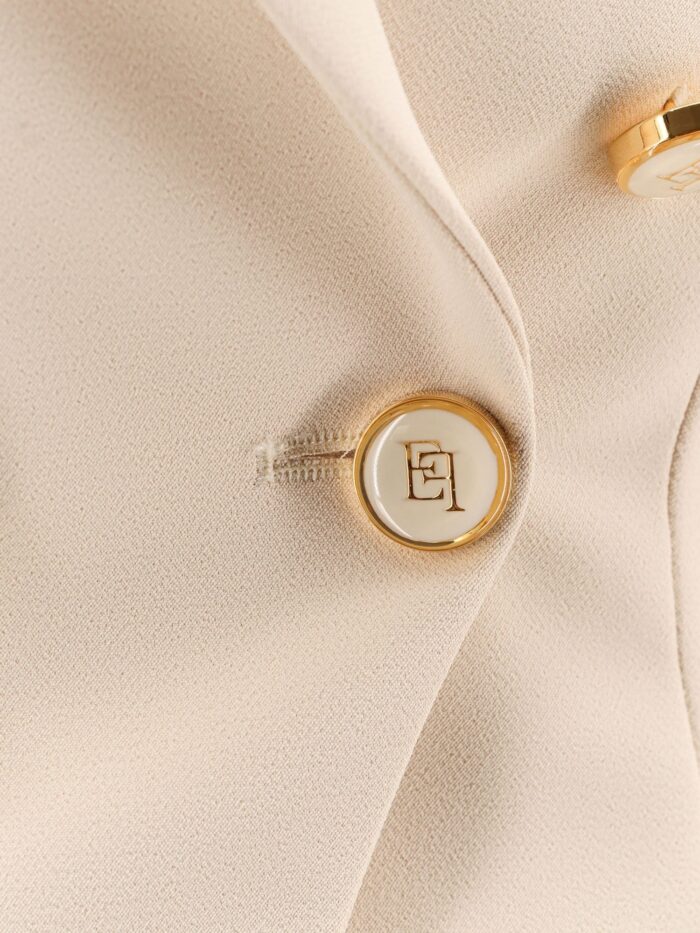 Elisabetta Franchi Fitted Blazer With Logoed Buttons
