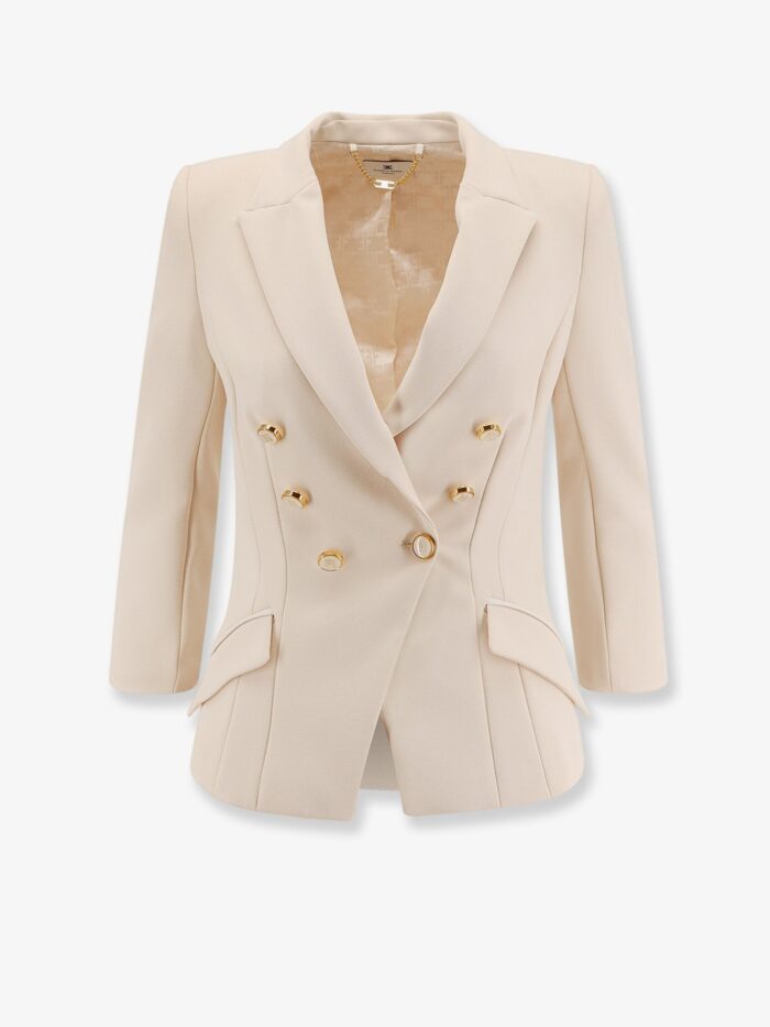 Elisabetta Franchi Fitted Blazer With Logoed Buttons