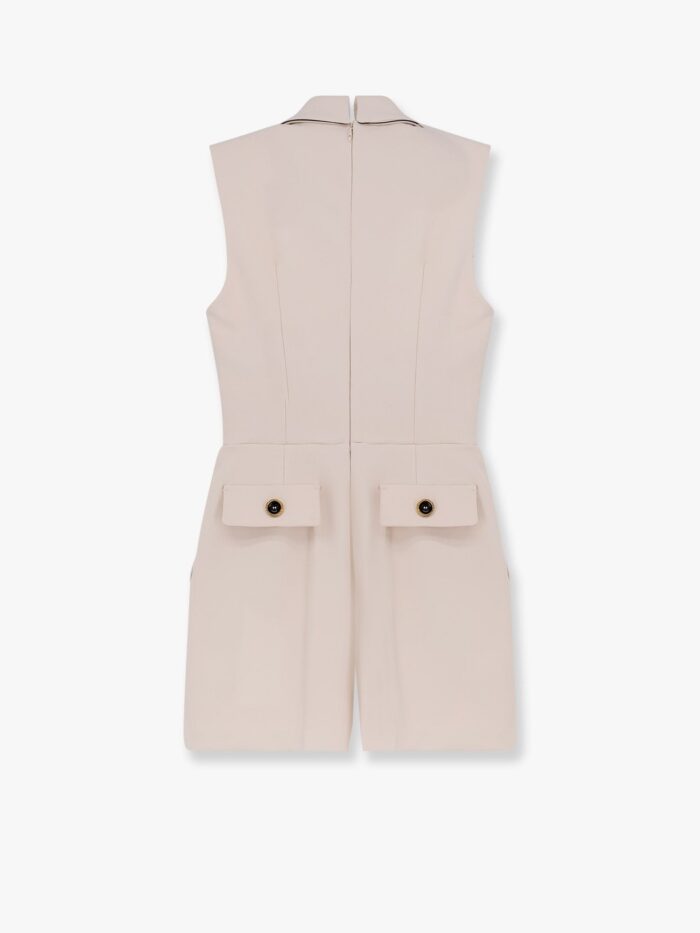 Elisabetta Franchi Jumpsuit With Sholder Pads And Leather Belt