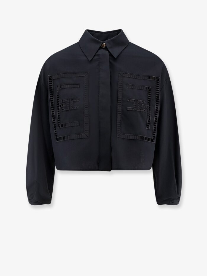 Elisabetta Franchi Kemeja Cotton Shirt With Embroidery