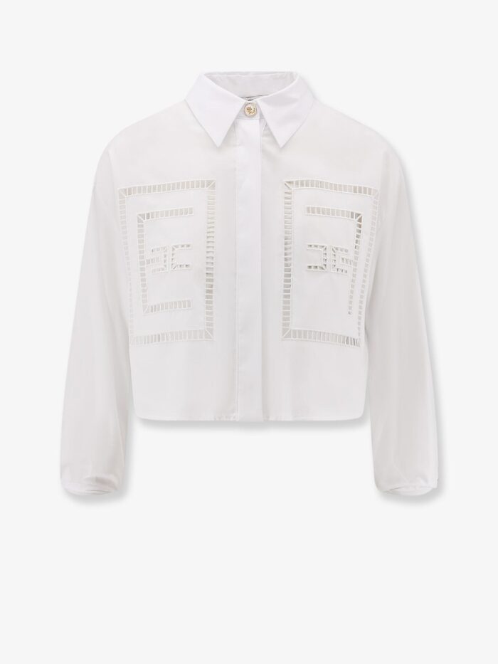 Elisabetta Franchi Kemeja Cotton Shirt With Embroidery