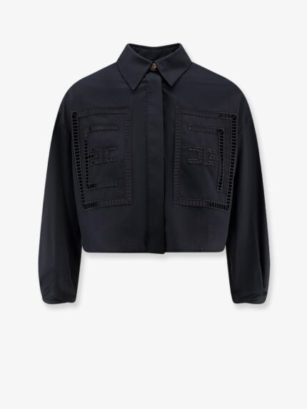 Elisabetta Franchi Kemeja Cotton Shirt With Embroidery