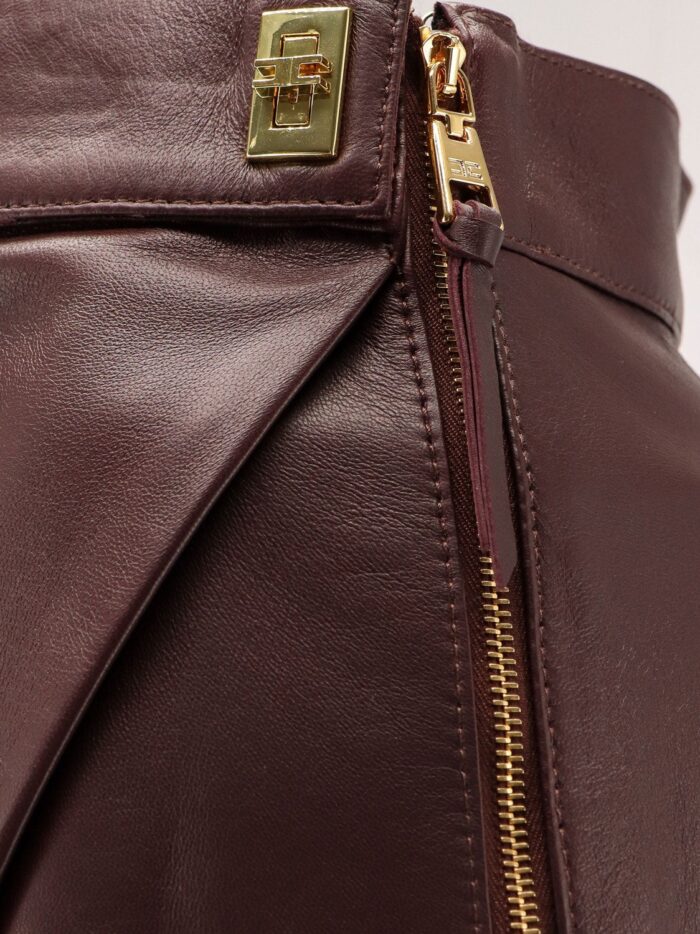 Elisabetta Franchi Leather Miniskirt