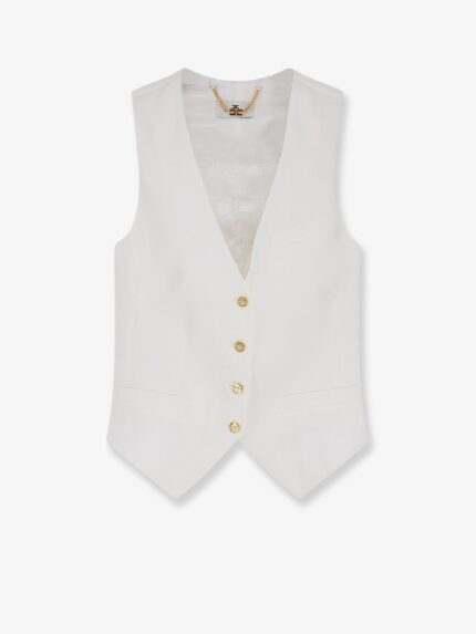 Elisabetta Franchi Linen And Viscose Vest