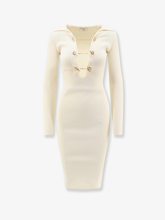 elisabetta franchi long viscose blend dress Elisabetta Franchi Long Viscose Blend Dress