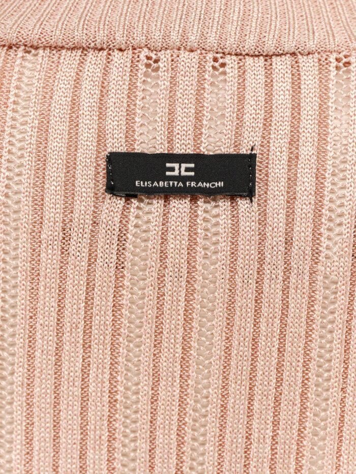 Elisabetta Franchi Metallic Fabric Turtleneck Sweater