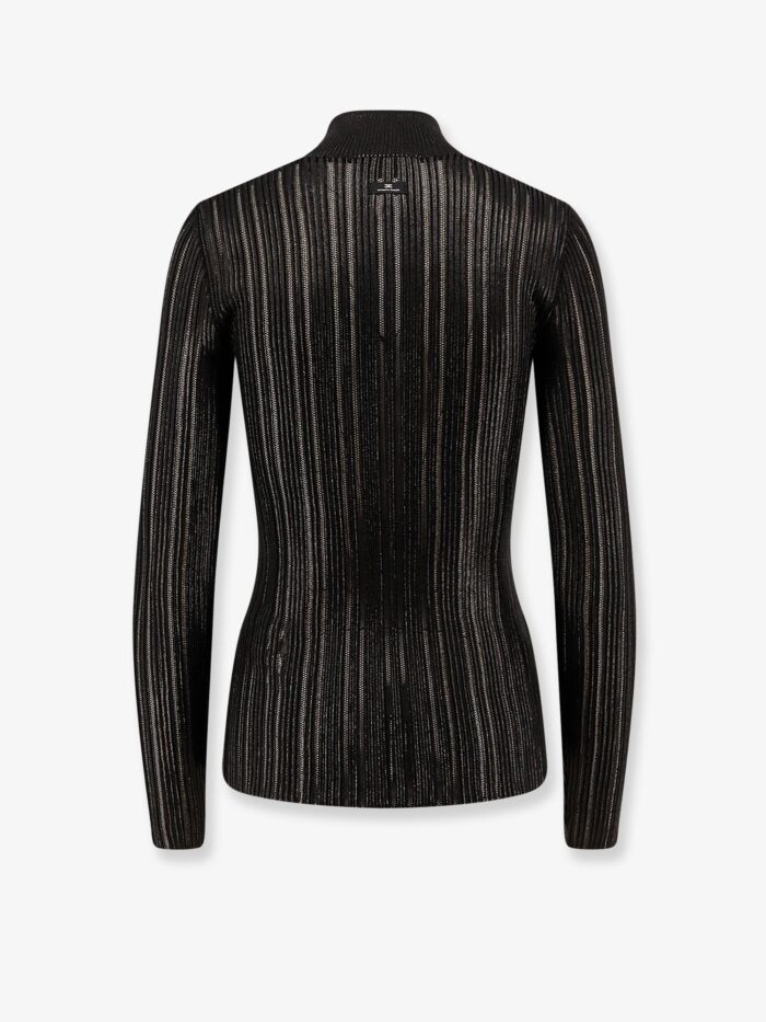 Elisabetta Franchi Metallic Fabric Turtleneck Sweater