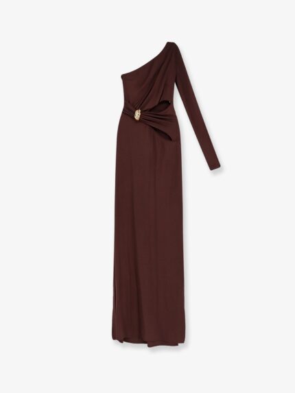 Elisabetta Franchi Red Carpet Stretch Viscose Long Dress