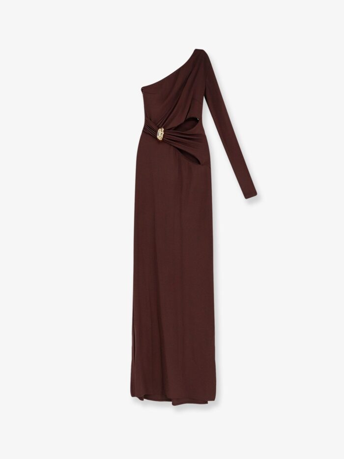 elisabetta franchi red carpet stretch viscose long dress Elisabetta Franchi Red Carpet Stretch Viscose Long Dress