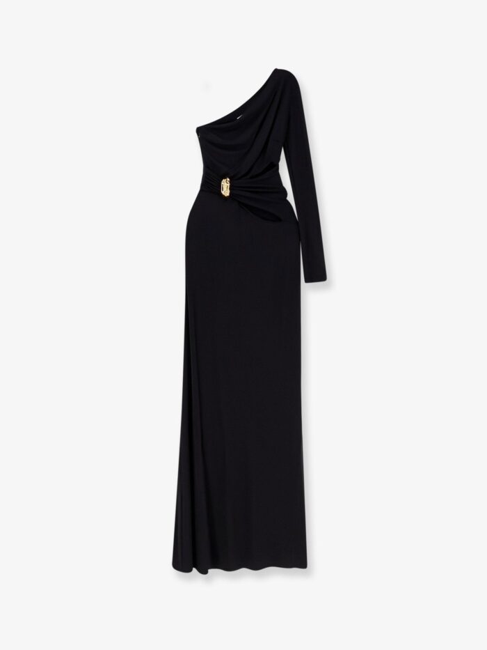 Elisabetta Franchi Red Carpet Stretch Viscose Long Dress
