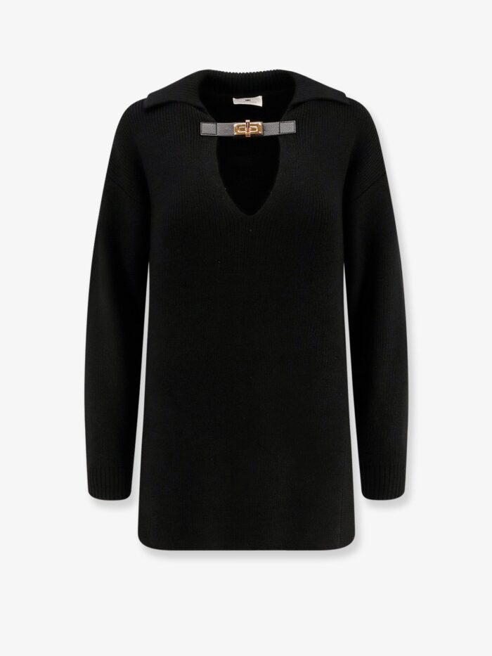 Elisabetta Franchi Ribbed Wool Blend Sweater