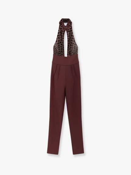Elisabetta Franchi Satin Suit With Sewuins On The Top