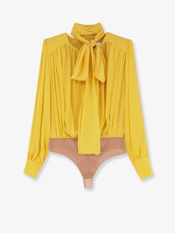 Elisabetta Franchi Silk Shirt With Body Detail