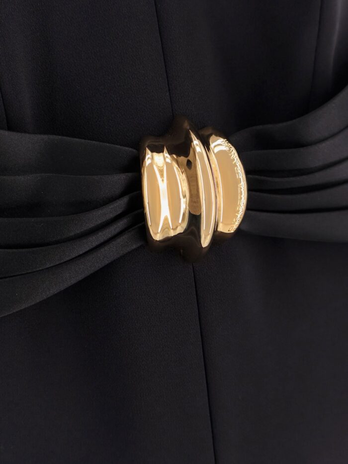 Elisabetta Franchi Strapless Jumpsuit With Waist Belt