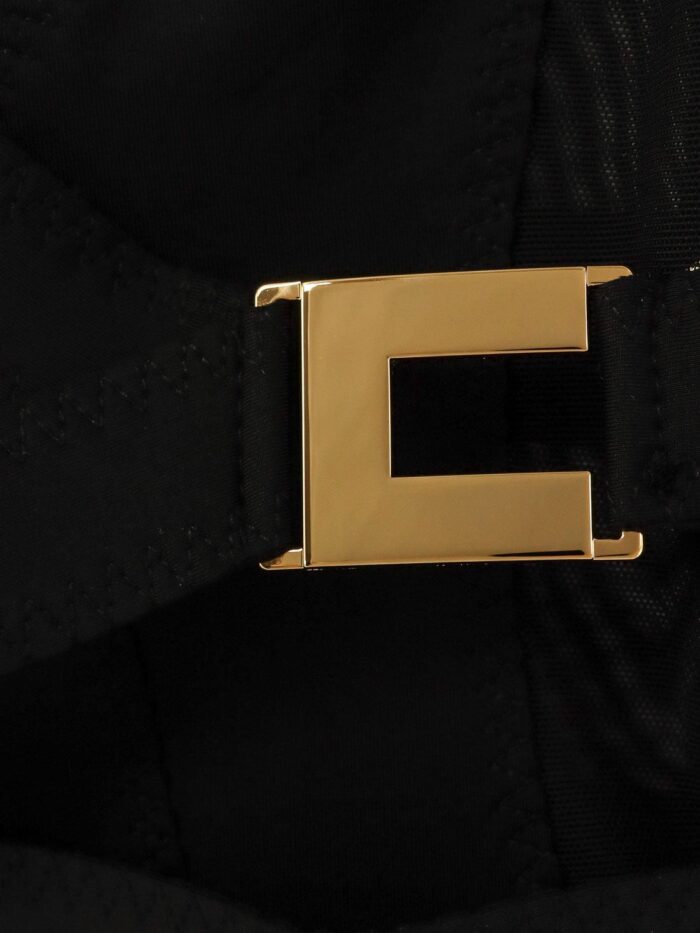 Elisabetta Franchi Stretch Fabric Blazer With Metal Details