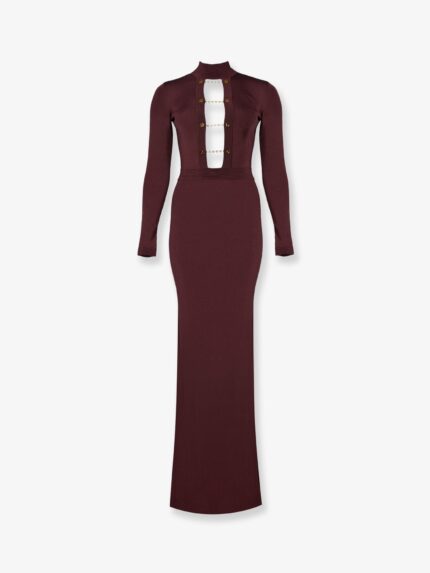 Elisabetta Franchi Stretch Knit Long Dress