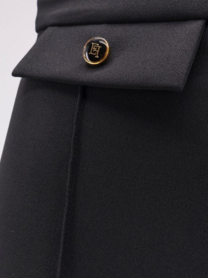 Elisabetta Franchi Trousers With Double Logoed Button