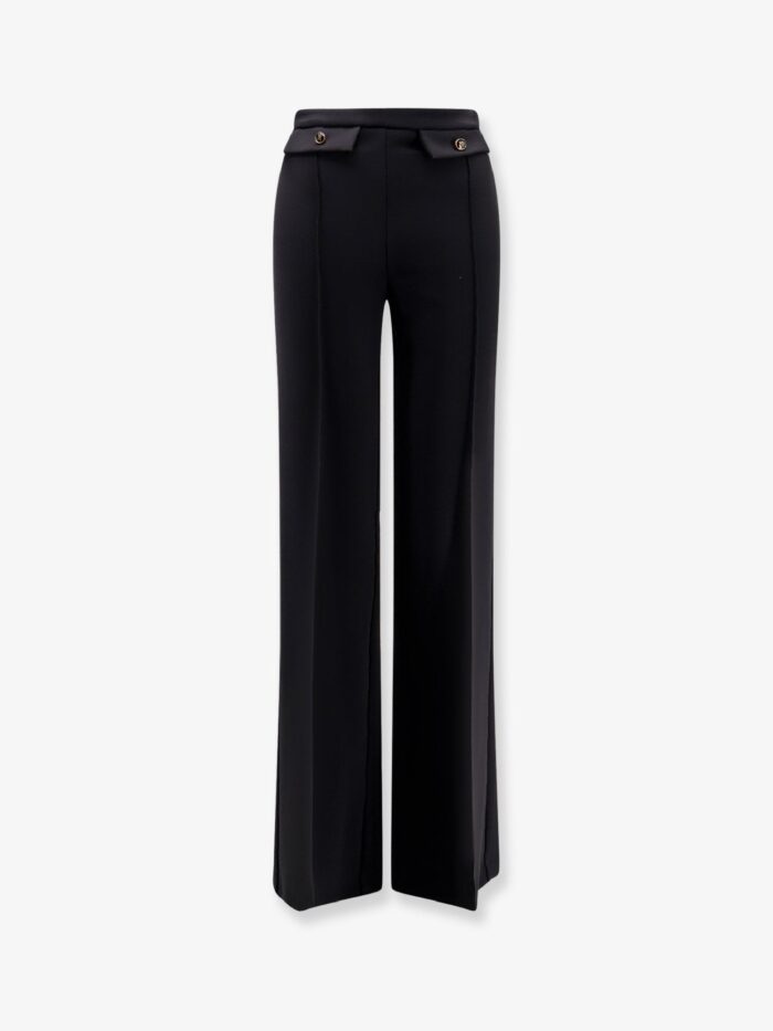 Elisabetta Franchi Trousers With Double Logoed Button
