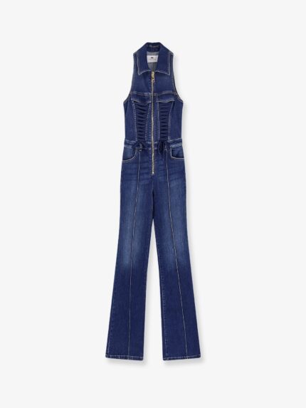 Elisabetta Franchi Urban Denim Jumpsuit