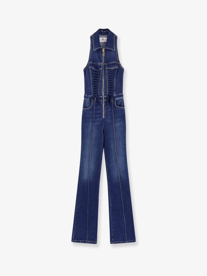 Elisabetta Franchi Urban Denim Jumpsuit