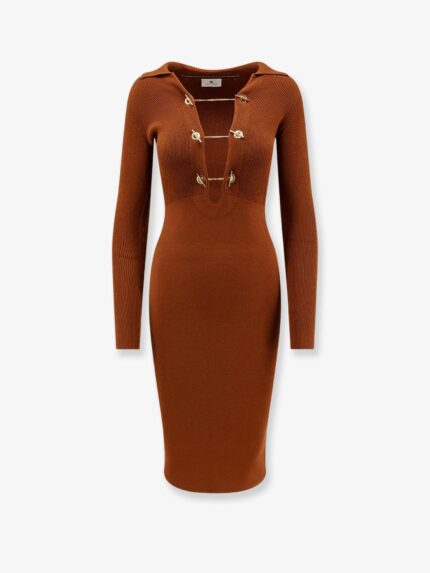 Elisabetta Franchi Vestito Lungo In Misto Viscosa