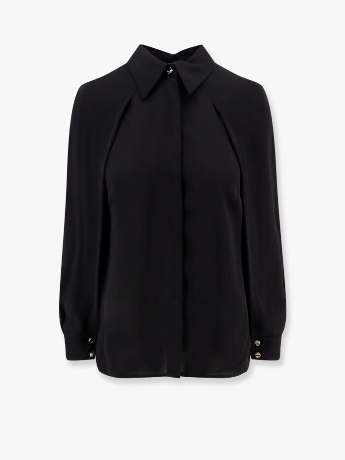 Elisabetta Franchi Viscose Shirt With Gold Metal Button