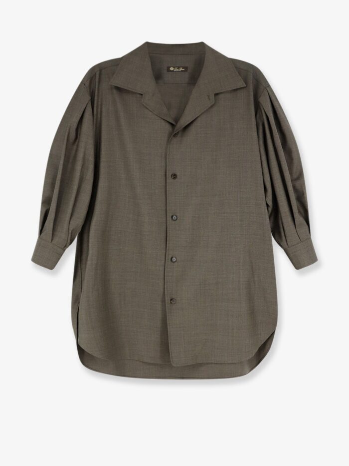loro piana elyse virgin wool shirt LORO PIANA Elyse Virgin Wool Shirt