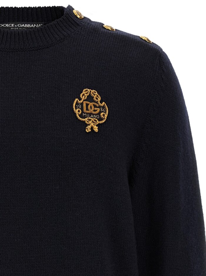 Dolce & Gabbana Embroidered Coat Of Arms Sweater