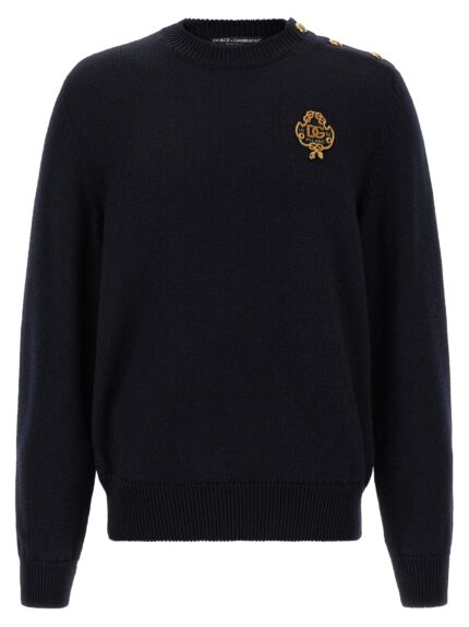 Dolce & Gabbana Embroidered Coat Of Arms Sweater