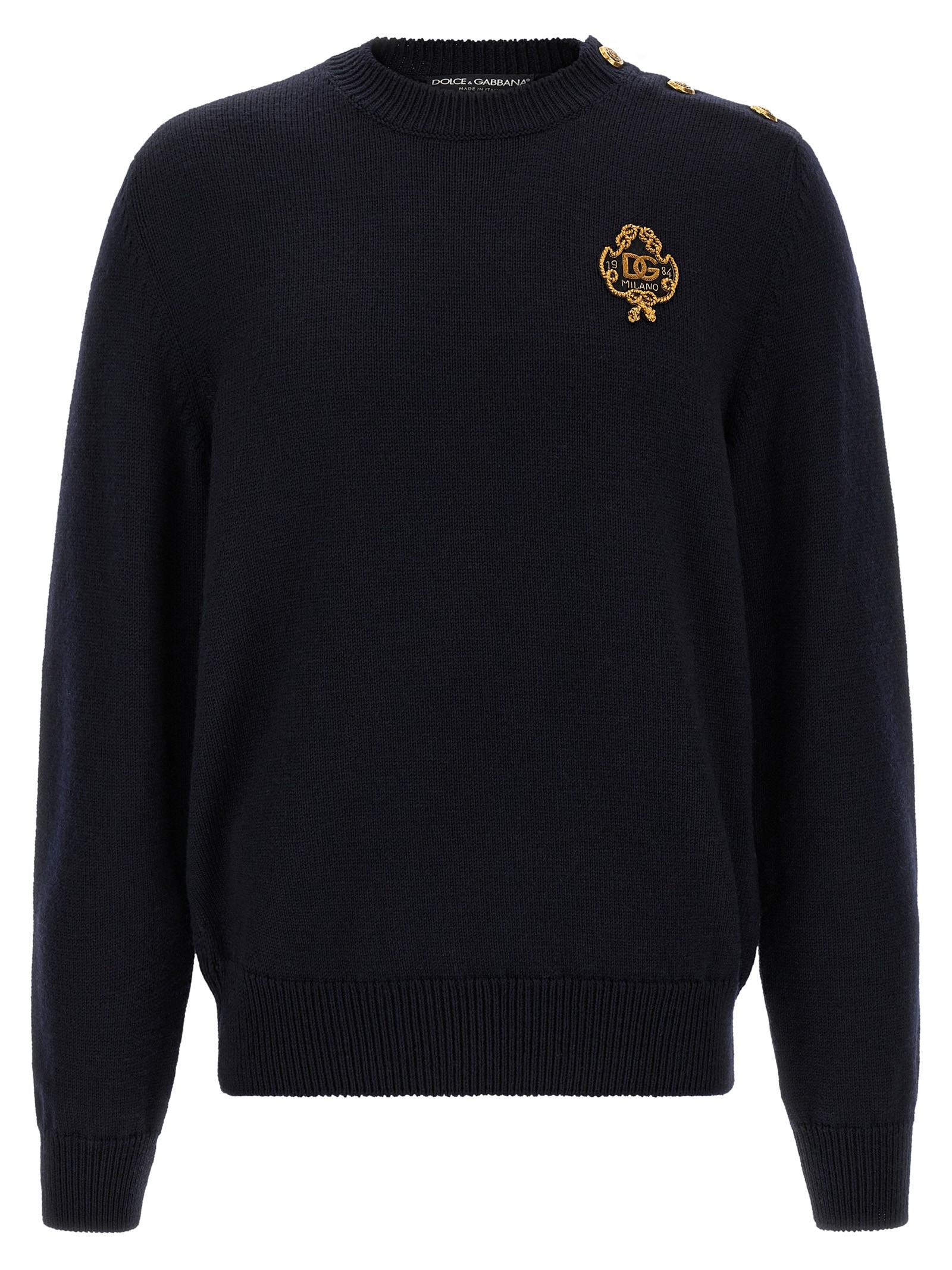 Dolce & Gabbana Embroidered Coat Of Arms Sweater