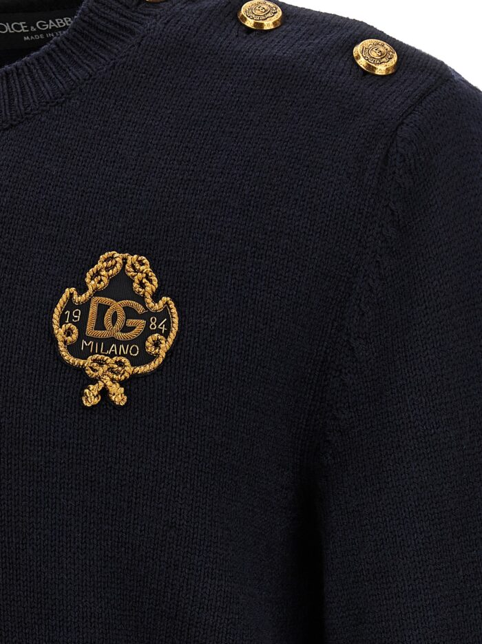 Dolce & Gabbana Embroidered Coat Of Arms Sweater