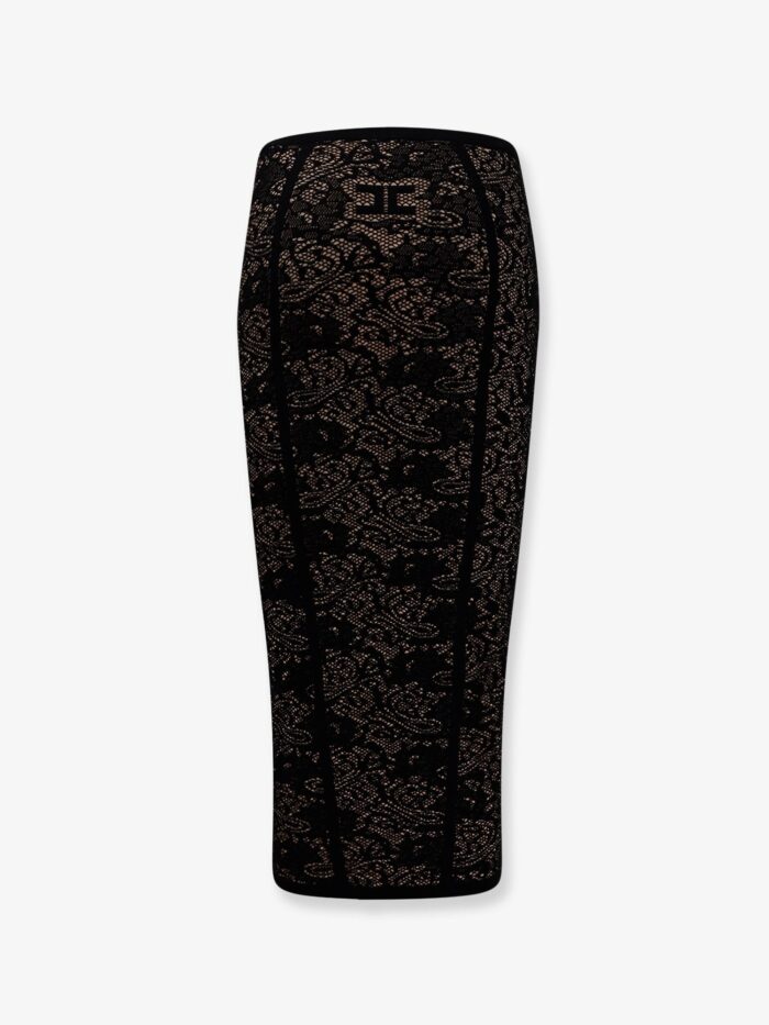 Elisabetta Franchi Embroidered Knitted Skirt