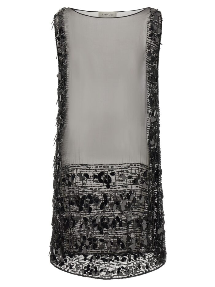 lanvin embroidered silk tunic dress Lanvin Embroidered Silk Tunic Dress