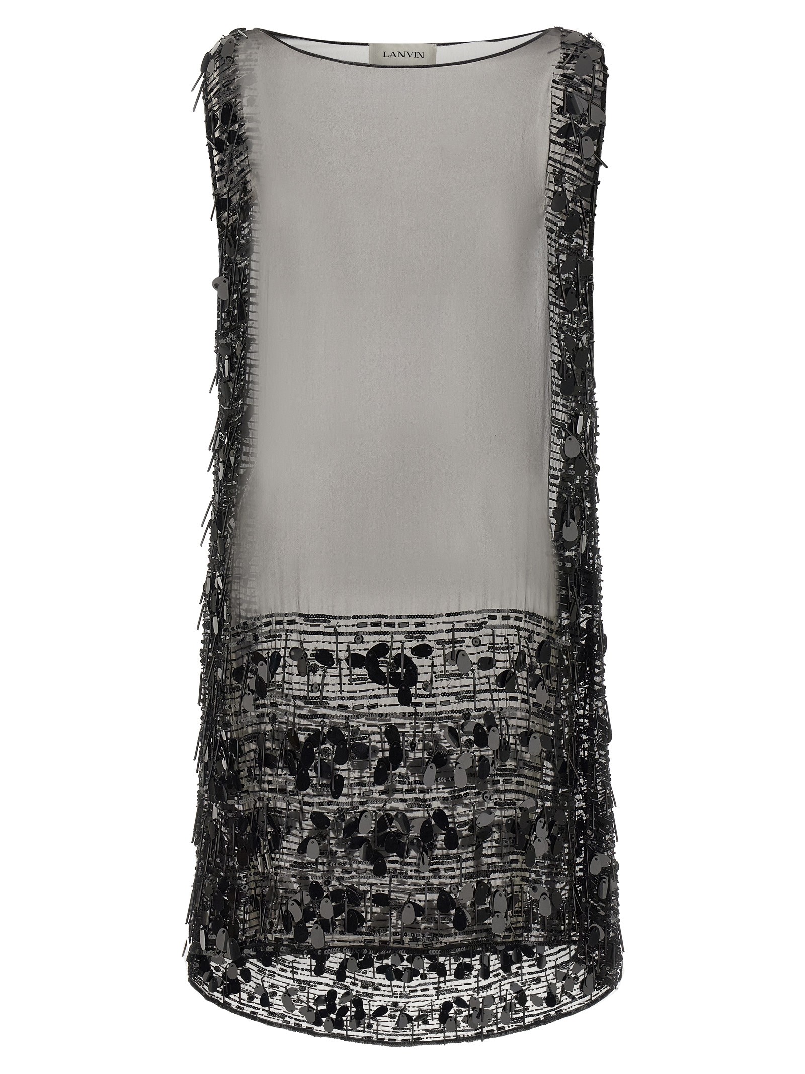 Lanvin Embroidered Silk Tunic Dress