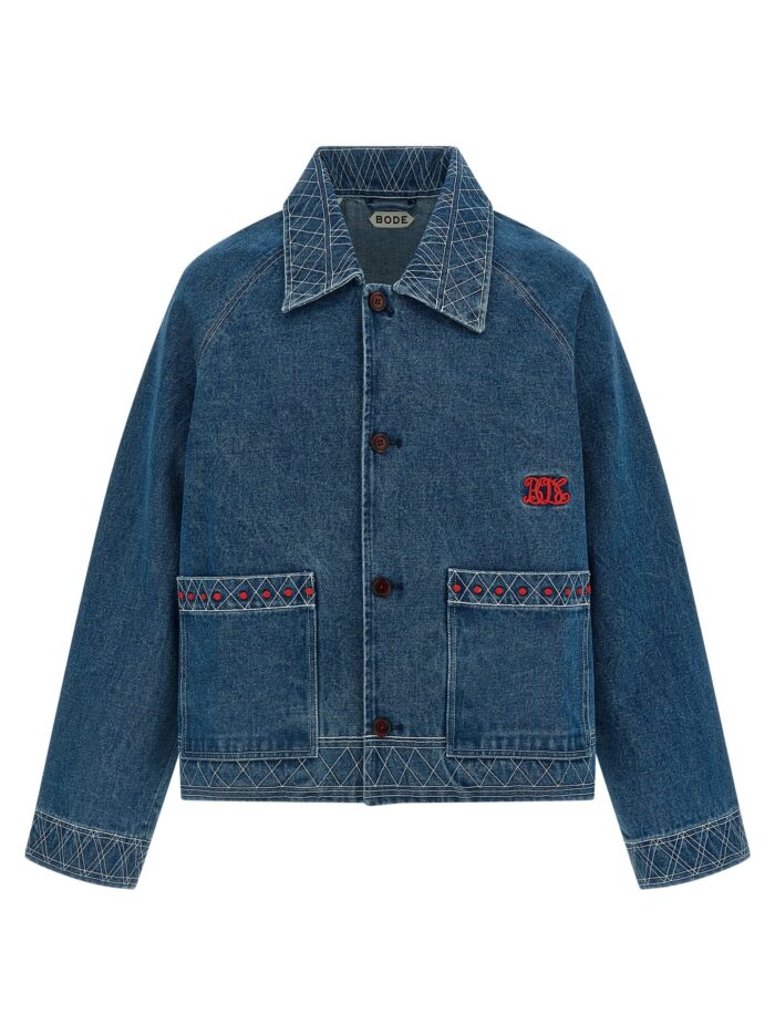 BODE Embroidery Denim Jacket