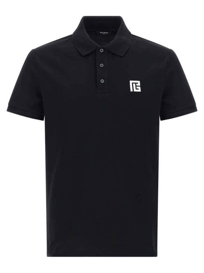 balmain embroidery polo shirt Balmain Embroidery Polo Shirt