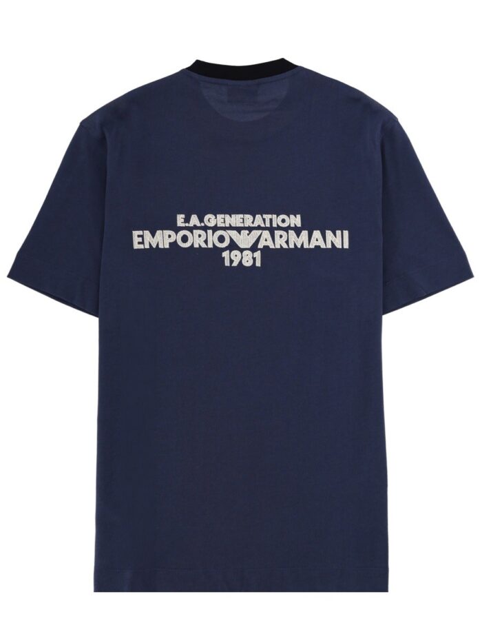 Emporio Armani T-SHIRT WITH LOGO AND EMBROIDERY