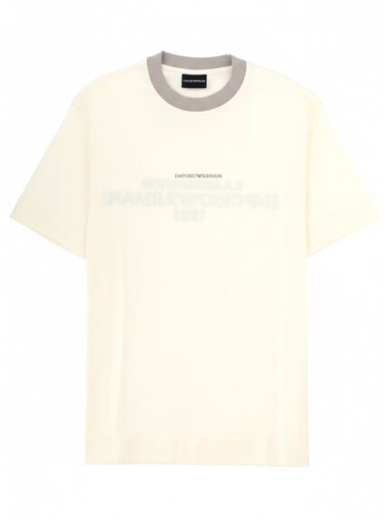 Emporio Armani T-SHIRT WITH LOGO AND EMBROIDERY