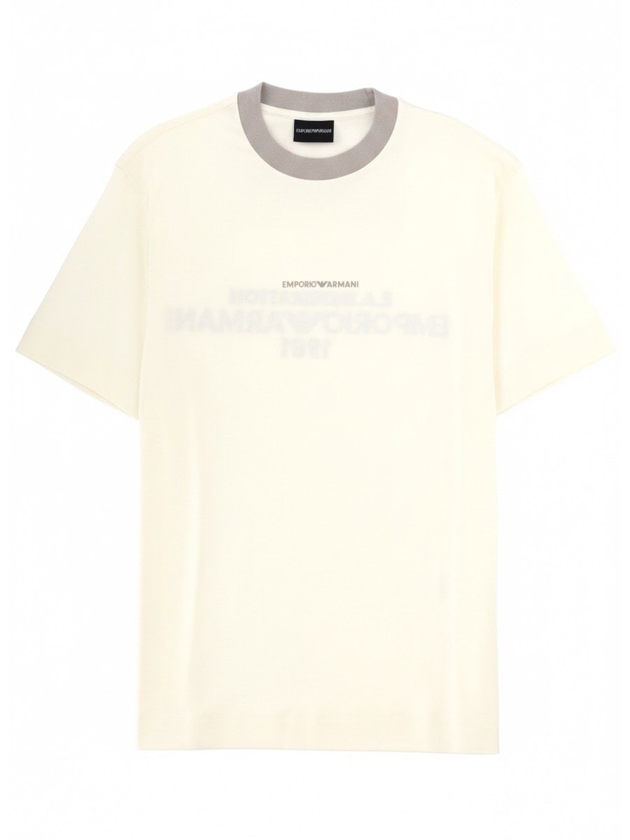 Emporio Armani T-SHIRT WITH LOGO AND EMBROIDERY