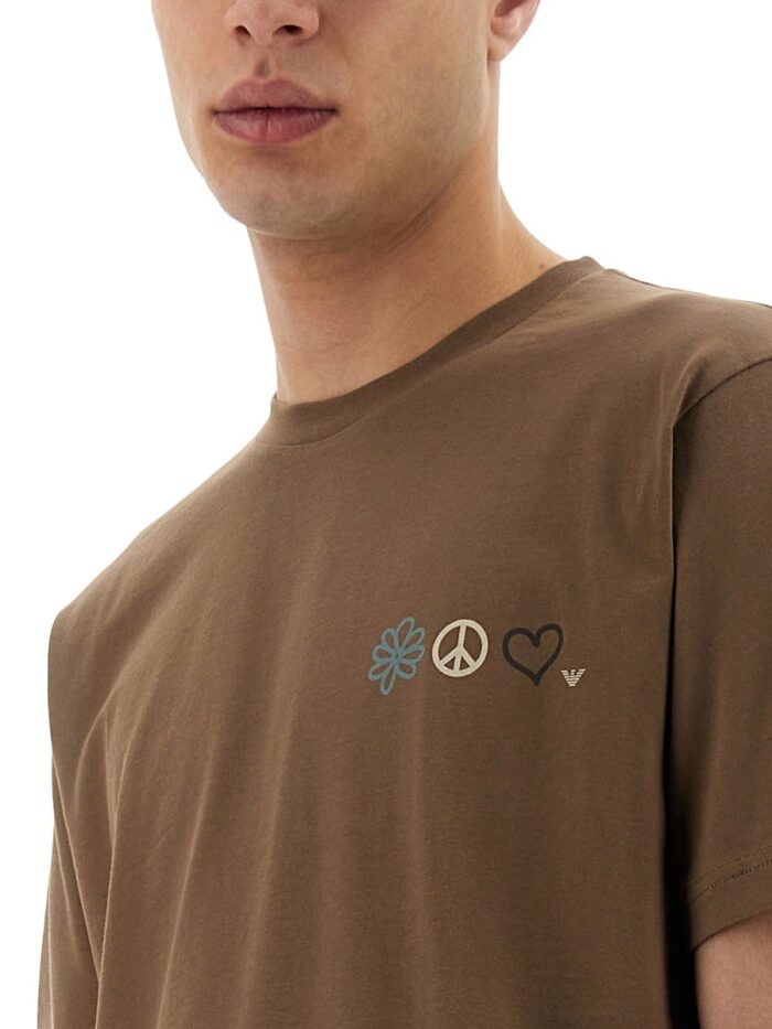 Emporio Armani T-SHIRT WITH MAXI PRINT CAPSULE PEACE ASV