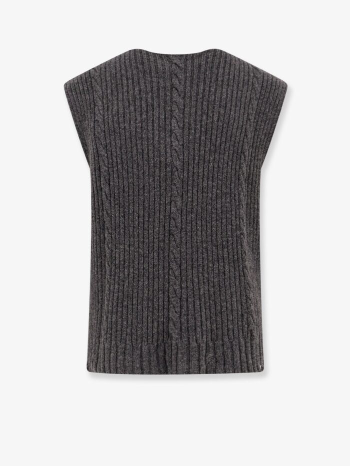 ENFANTS RICHES DEPRIMES Cachemere Vest With Destroyed Effect