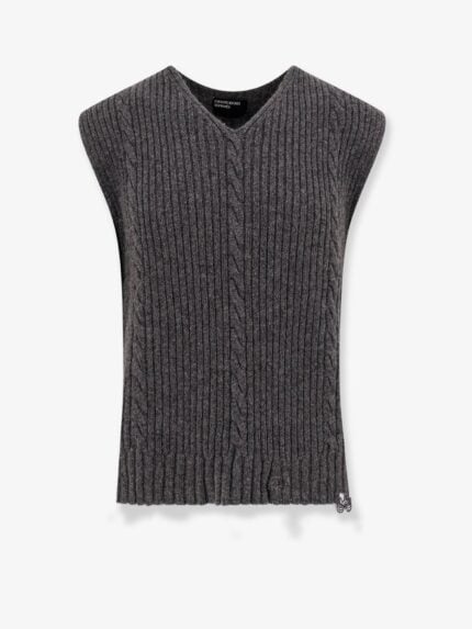 ENFANTS RICHES DEPRIMES Cachemere Vest With Destroyed Effect