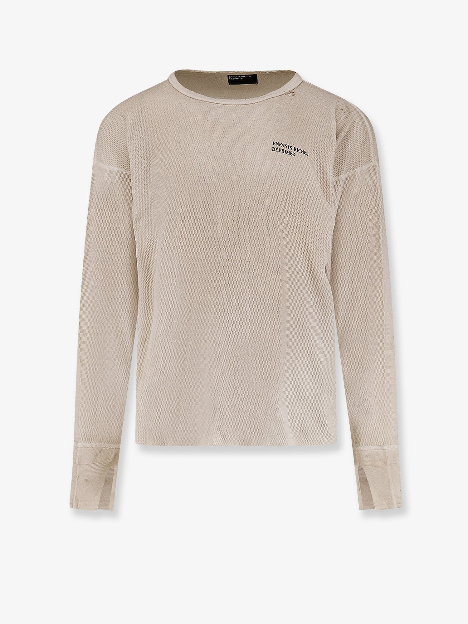 ENFANTS RICHES DEPRIMES Classic Logo Distressed Thermal LS T-shirt