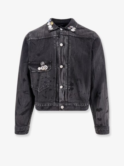 ENFANTS RICHES DEPRIMES Denim Jacket With Distressed Effect