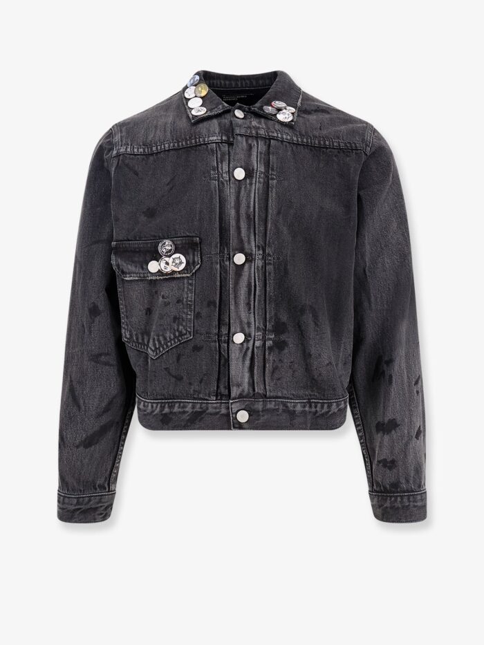 ENFANTS RICHES DEPRIMES Denim Jacket With Distressed Effect
