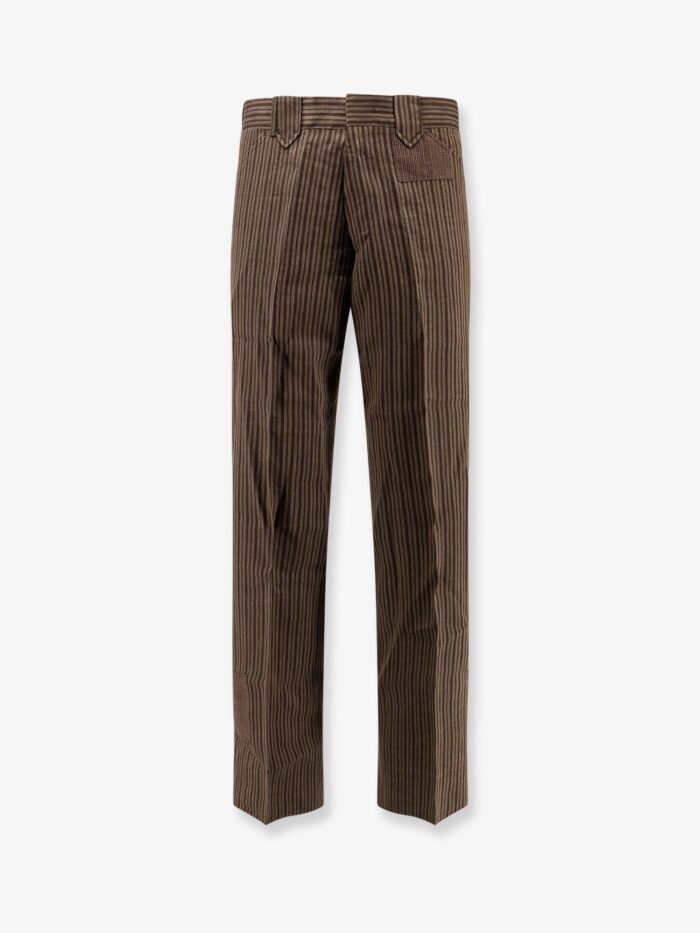 ENFANTS RICHES DEPRIMES Linen Blend Striped Trousers