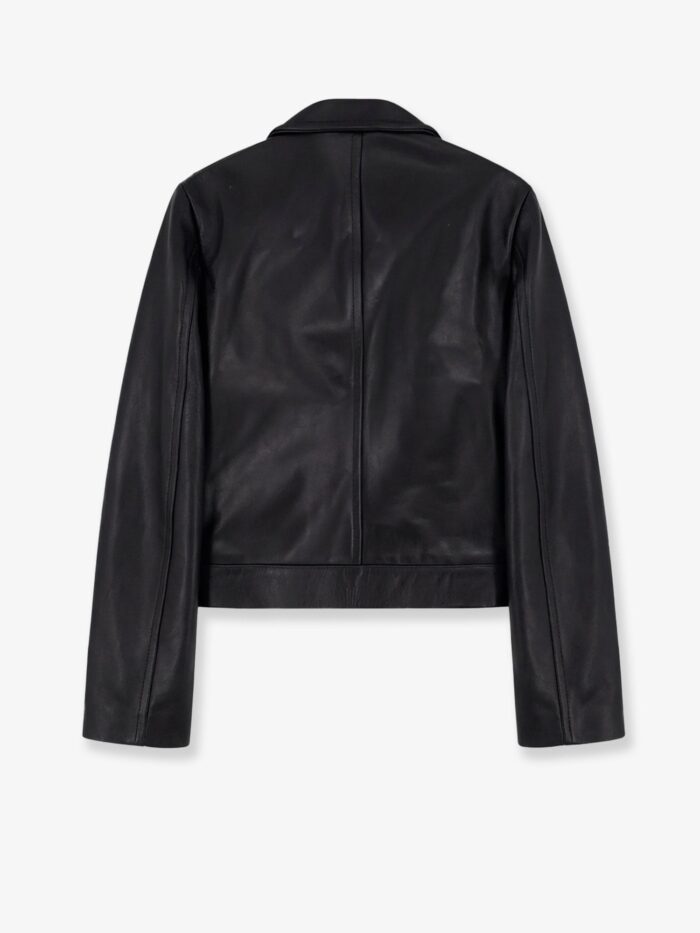 ENFANTS RICHES DEPRIMES Sid Biker Leather Jacket With Metal Details On The Front